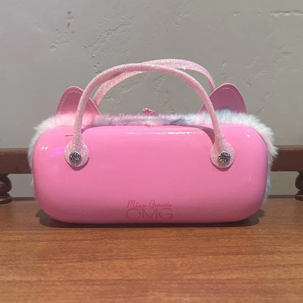 OMG ACCESSORIES Kids' Bella Butterfly Rainbow Faux Fur Purse & Sunglasses Set